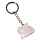 Rose Quartz Handmade Craved 1.0 Inch Rabbit Pendant Keychain