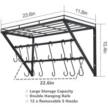 Aluminum Wall Mount BathroomToilet Storage Shelf
