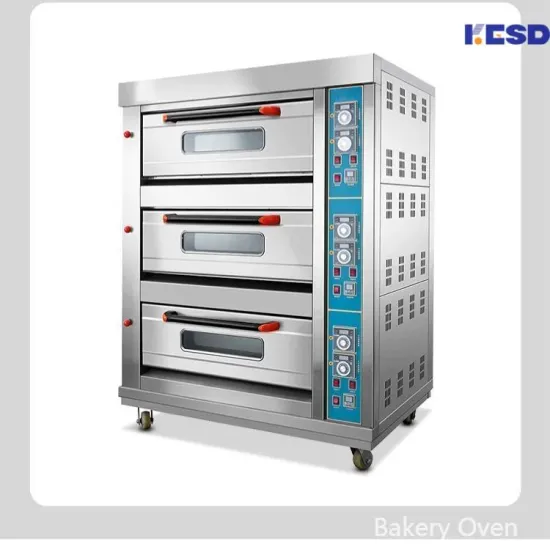 Bakery Equipment Food Machinery Professional Industrial Gas Bread Baking Oven Bakery Machine Kitchen Equipment 3 Deck 9 Tray Commercial Baking Oven