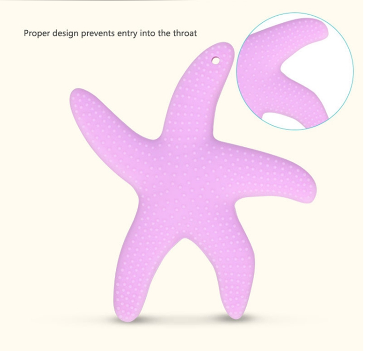 Newest Starfish Shape Baby Chew Silicone Safety Teether