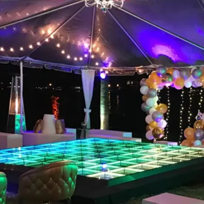 Custom DMX512 LED Panels Magnet Wedding Floor Disco Dancing 3D Light Mirror Dance Mat
