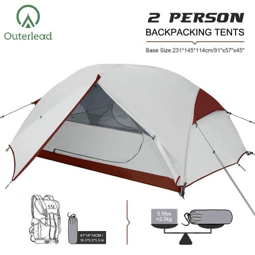 ultralight backpacking tent Outerlead 2 Person Easy Setup Anti-UV Backpacking Tents Factory