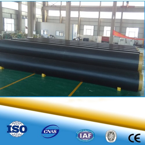 high pressure plastic outer sleeve plastic pipe polyurethane foam insulation steel pipe inside