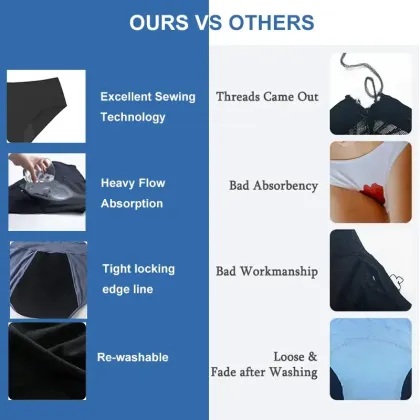 OEM ODM 4 Layers High Waist Menstrual Panties