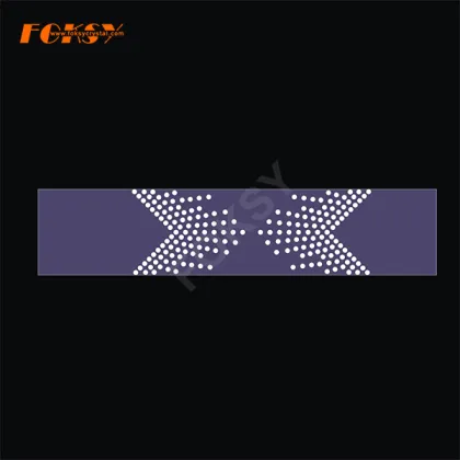 Topaz Tailless Cheer Bow Heat Rhinestone Transfer