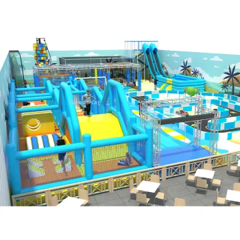 Inflatable Playground: Commercial Slide Bounce Castles Obstacle Course for Kids