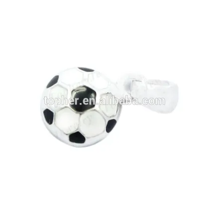 925 silver silver jewelry pendant Wholesale Football custom enamel pendant
