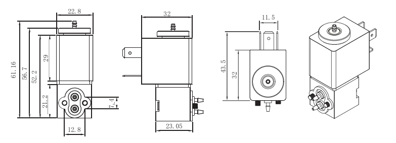 3-Way Mini Solenoid Valve