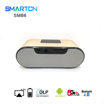 Hd handy battery backup bluetooth home projector with touch panel