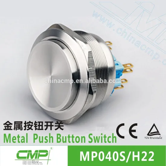 CMP high quality metal stainless steel 2NO2NC big size push button switch