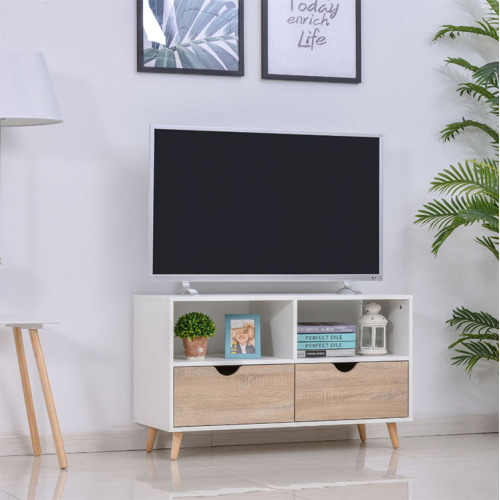 TV Stand Furniture TV Stand Media Unit Cabinet With Shelves Drawers Supplier