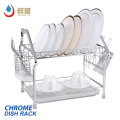Cuisine Chrome plaquée en métal Dishing Rack Roule Up Chrome Dish Séchage Rack