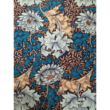 Ethnic Flower Rayon Poplin shuttle 45S Printing Fabric