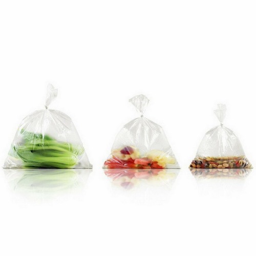 Disposable Clear Supermarket Plastic Rolling Food Flat Packaging Produce Bag