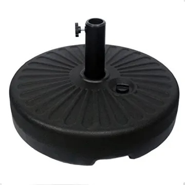 Modern Water-Filled Steel Umbrella Base for Outdoor Spaces