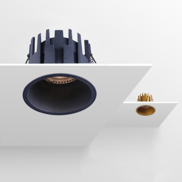 DIMMABLE LED DOWNLIGHTS: GOLD, GREY, BLACK FASHION CUTOUT 24VDC CEILING LIGHTS