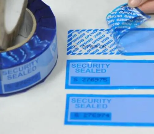 VOID Label Tamper Proof Security Packaging Sticker Electric Packing Seal Warranty Label Stickers, Variable Data Printing Bar Cod