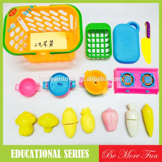 plastic cutting kitchen fruit set toys