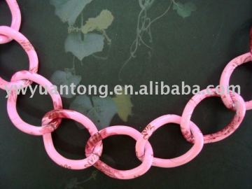 4mm pink color with red flower jewelry chain