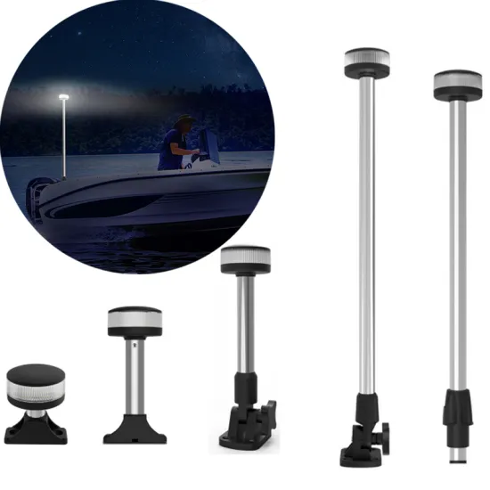 Boat LED Anchor Lights: 2 Nautical Mile Navigation Lights, White All-Round 360 Stern Light for Marine Yacht, Vessel