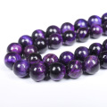 Gemstone 8 mm Flower Bead Natural Colorido Tiger Eye Feeds para joyas de bricolaje