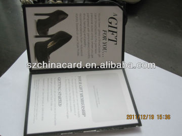 Fold Once 2 Leaves Card Holder Booklet Printing For Gift Card