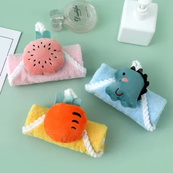 Extra Soft Thick Absorbent Reusable Fast Drying Premium Microfiber Hand Towel Disposable Towel with Hanging Loop for Bathroom