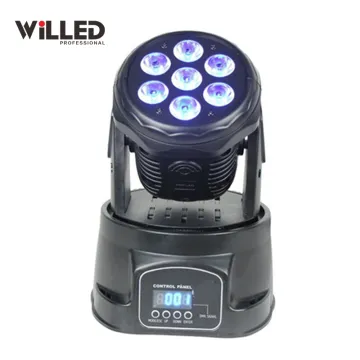 7X10W RGBW LED Mini Beam Wash Moving Head DJ Disco Stage Light for Concerts, Weddings, and Events