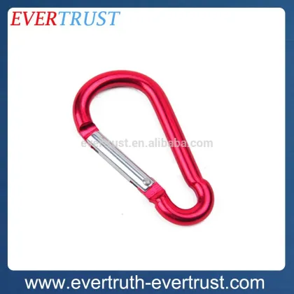 promotional custom small hiking metal carabiner hook