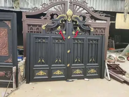 Safety Designs Anti-theft Main Gate Aluminum Art Courtyard Villa Front Doors