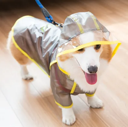 High quality fashion pet clothing waterproof raincoat pet