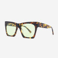 Rectangular Acetate Unisex Sunglasses