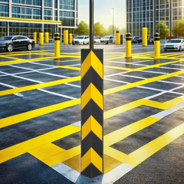 Parking Lot Safety: Reflective Wall Protector 80cm Right Angle Corner Guard