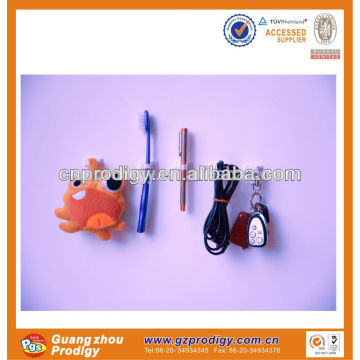 plastic garment hook/adhesive pen holder/strong adhesion plastic hooks