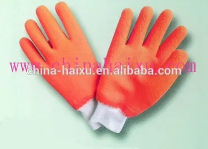 red latex fully coated safety gloves, safety work gloves, labor gloves