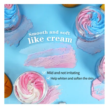 Fruit Flavor Vegan Cream Wholesale Bulk Butter Cream Body Scrub with Private Label