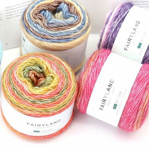 100g Rainbow Woollen Yarn New Soft Hand Woven Cake Yarn Hat Scarf Sweater Dyeing Crocheting Fancy Blend Yarn