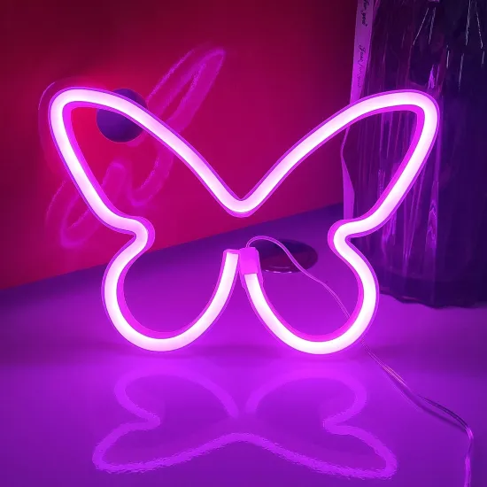 SHENPU Butterfly Neon Sign LED Neon Light for Wall