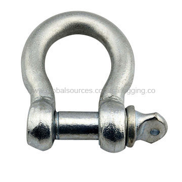 Shackle, European Large Bow Type, Made of Steel, Forged, Electro-galvanized/Zinc-plated