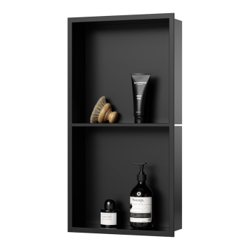 Modern Stainless Steel Shower Niche: A Stylish Wall Decor Shelf for Bathrooms and Hotels