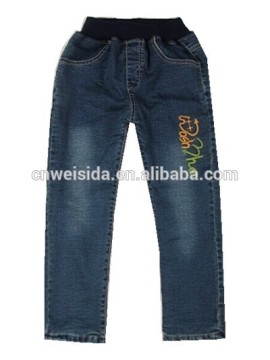 clothing boys pant with pocket and embroider 2015