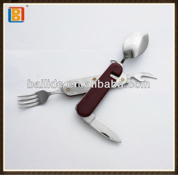 2017 Hot Sale Children Stainless Steel Foldable Camping Cutlery Knife Set