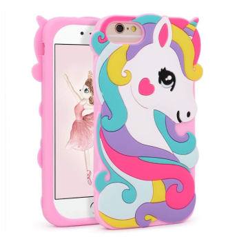 Custom 3D Cartoon Silicone Phone Unicorn Case