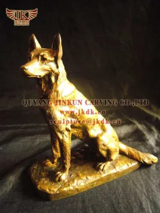 The wolf bronze sculpture garden decoration sculpture