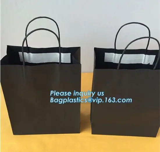 Personalized Paper Kraft Gift Bag, premium food gift paper bag with rope, clothing packaging small paper gift bags