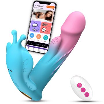 Vibradores de calcinha borboleta para brinquedos sexuais adultos do clitóris