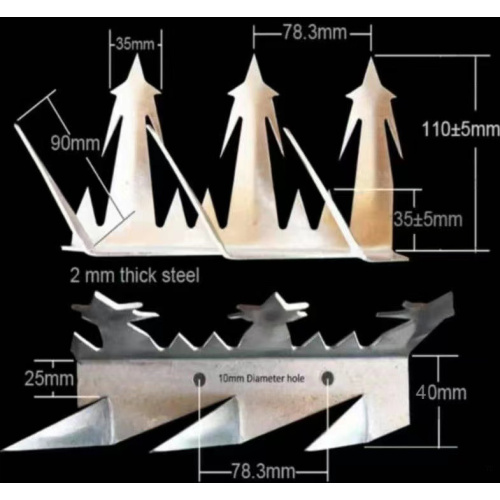 PVC beschichtete und verzinkte Wandspitze