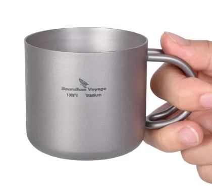Boundless Voyage Titanium Kettle Cup Set - Anti-Scalding Handle for Beverages