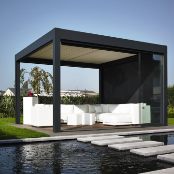 Waterdoor waterdicht aluminium bioklimatische pergola -afdekking