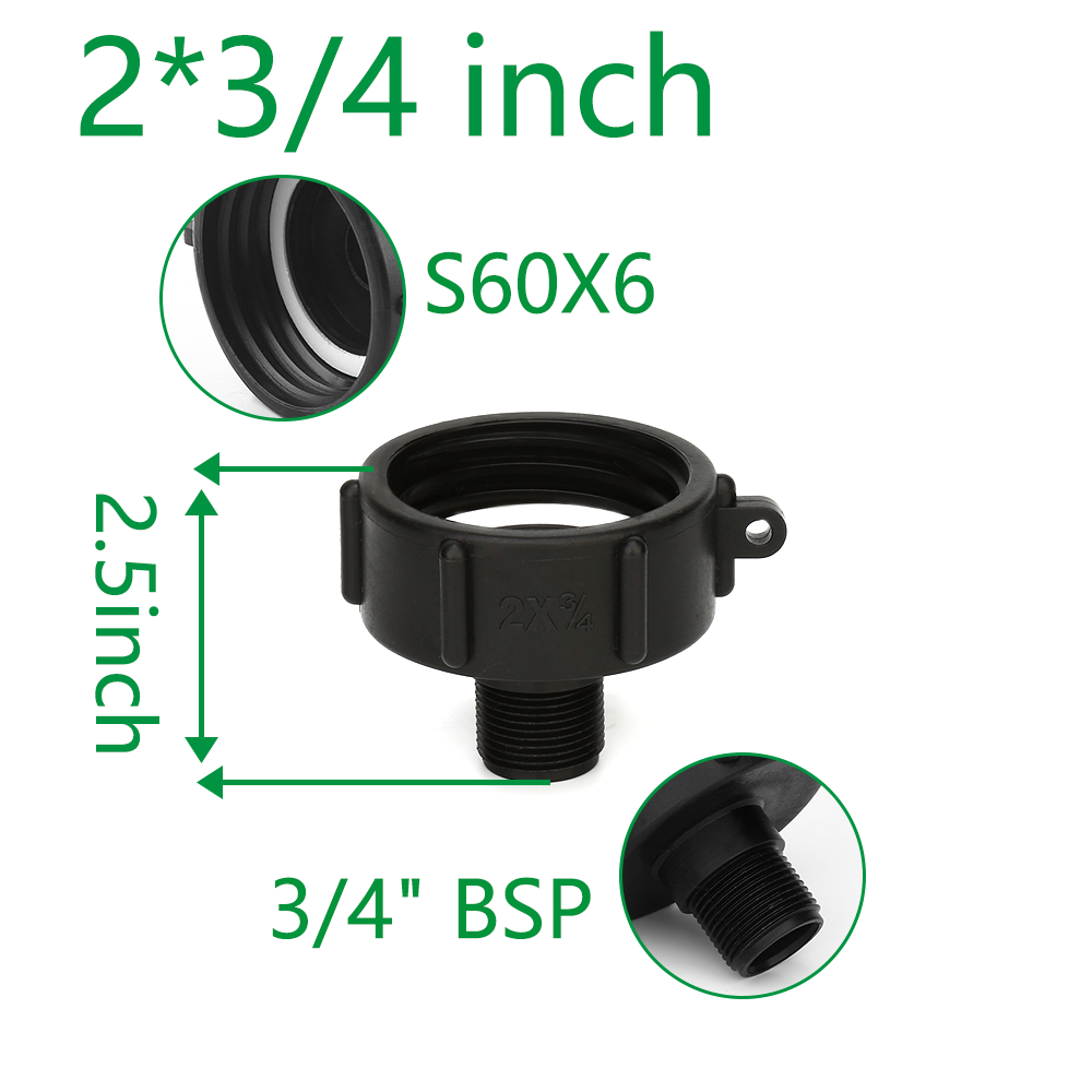 ibc tank adapter s60x6 coarse thread